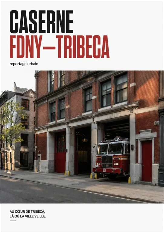 Visiter une caserne de pompier à New York : façade d'une caserne FDNY à Tribeca