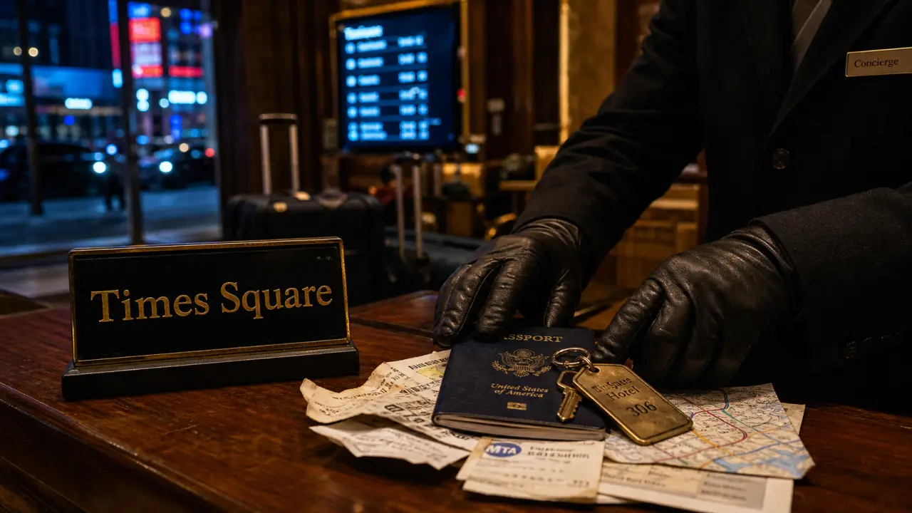Hôtel à New York à Times Square : réception et passeport
