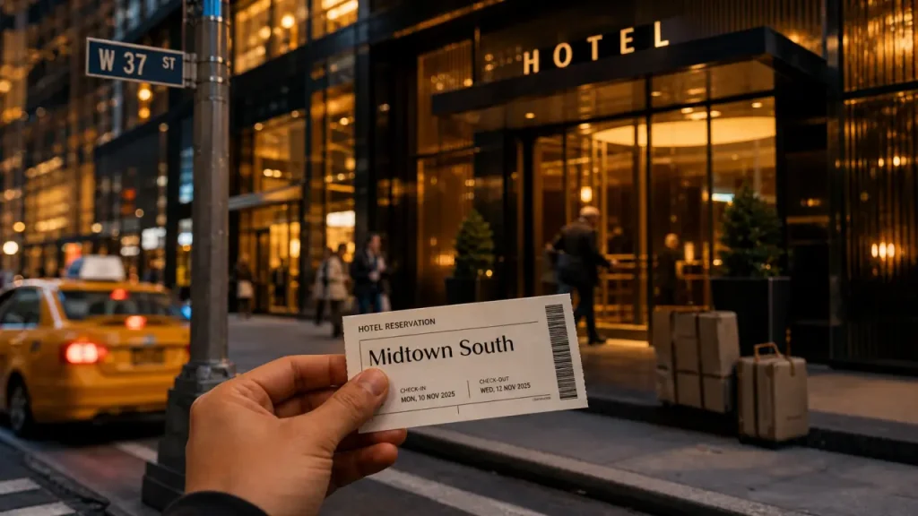 Hôtel Hyatt Place New York Midtown South, entrée vitrée au Midtown South