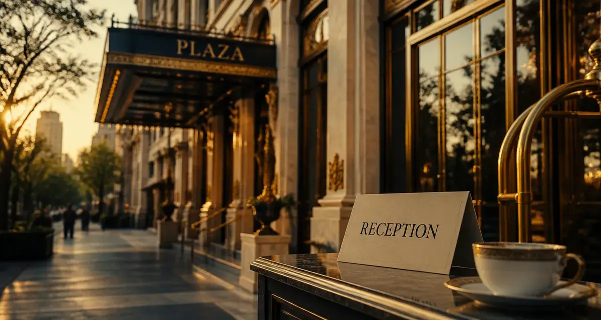 Hôtel Plaza New York sur la 5e Avenue, façade et marbre clair