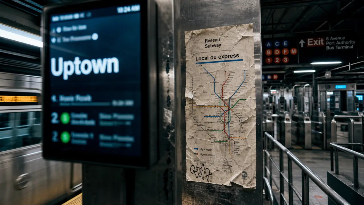 Métro New York : local ou express en station