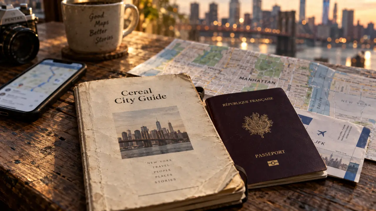 cereal city guide new york : carnet sur carte de Manhattan