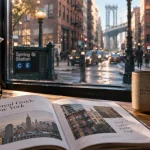 cereal guide new york sur une table, pour visiter Manhattan et Brooklyn