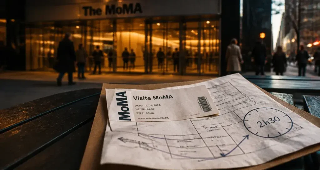 Combien de temps pour visiter le MoMA New York : billet, plan du musée et montre 2h30