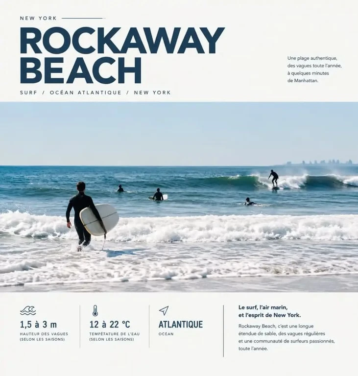 La plage de Rockaway, une facette balnéaire inattendue pour visiter le Queens à New York