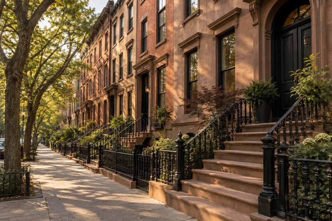 Architectural guide New York : brownstones et maisons en rangée de Brooklyn Heights
