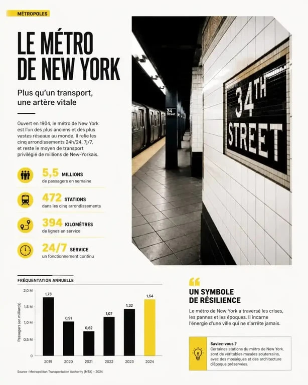 Métro de New York, moyen de transport idéal pour 10 jours à New York