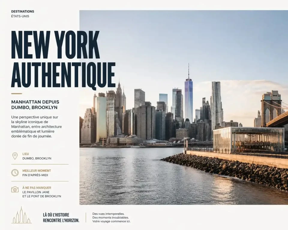 Skyline de Manhattan vue depuis Brooklyn pour un séjour de 10 jours à New York