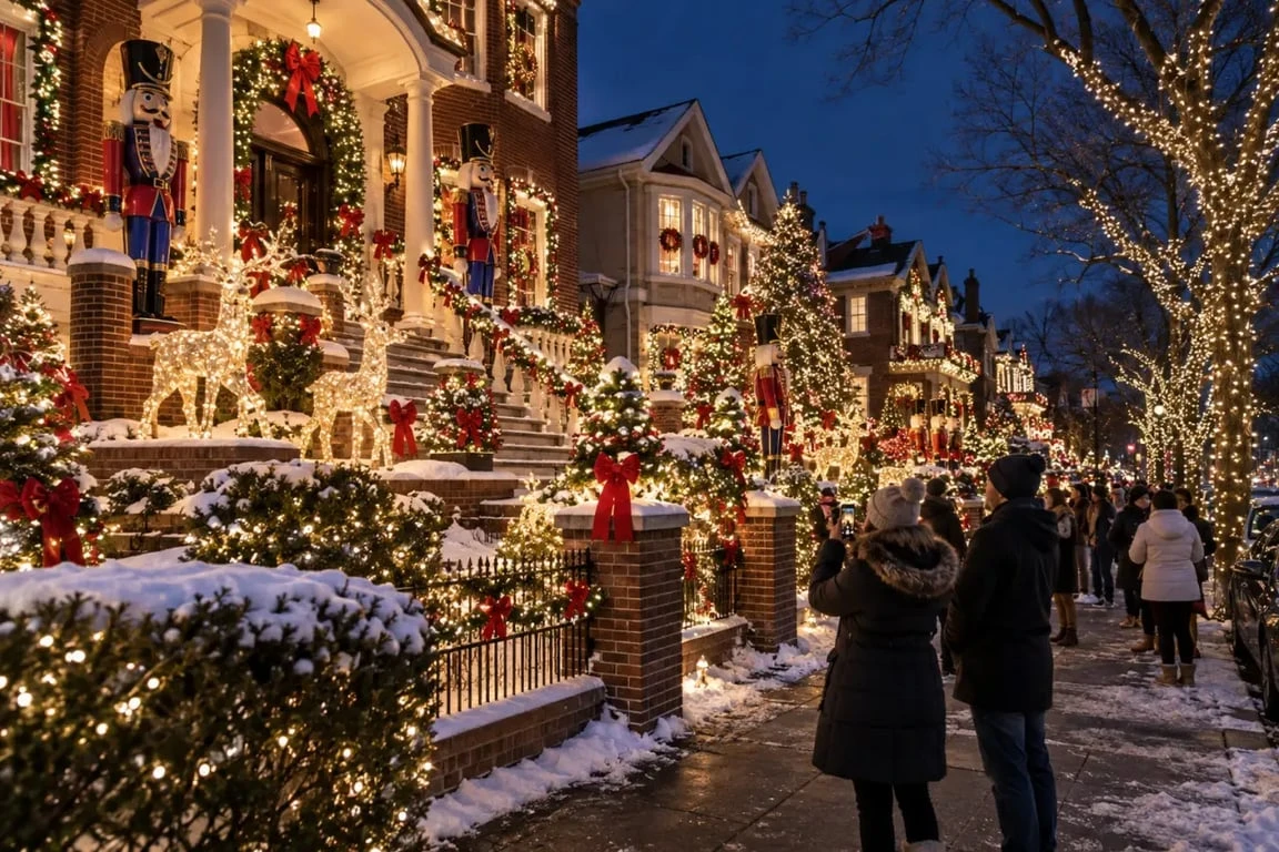 Maisons illuminées de Dyker Heights pour Noël à New York