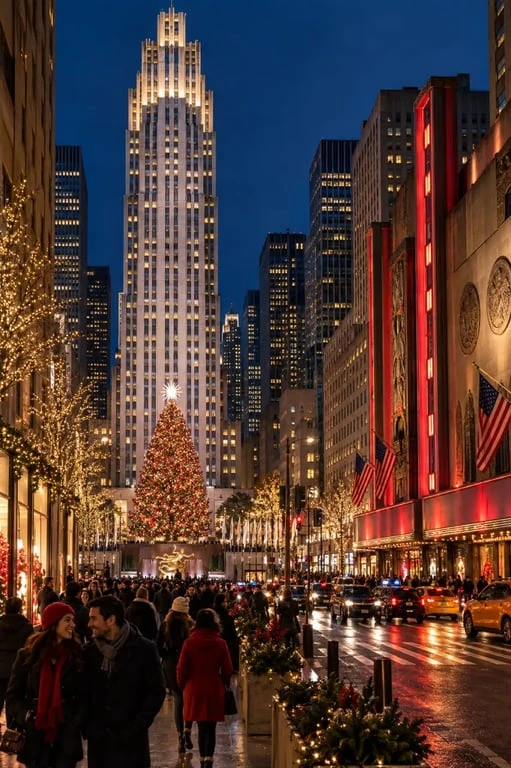 Noël à New York autour du sapin du Rockefeller Center et des illuminations de Midtown
