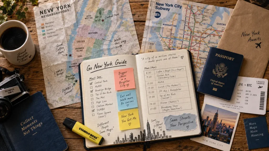 Go New York Guide 2019 : carnet, plan métro et planning pour organiser New York