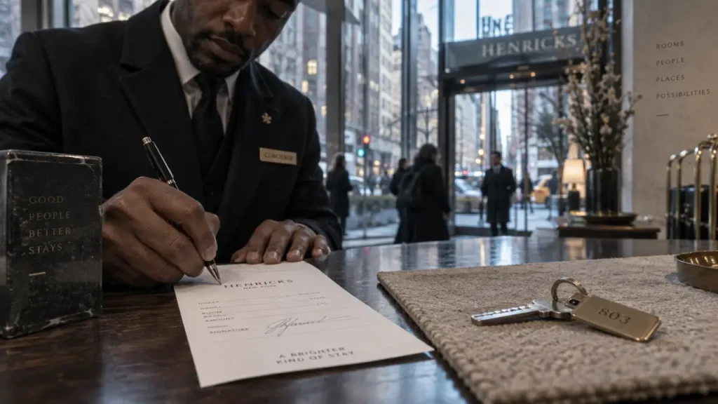 Hôtel Hendricks New York : hall réception Midtown, concierge et clé de chambre