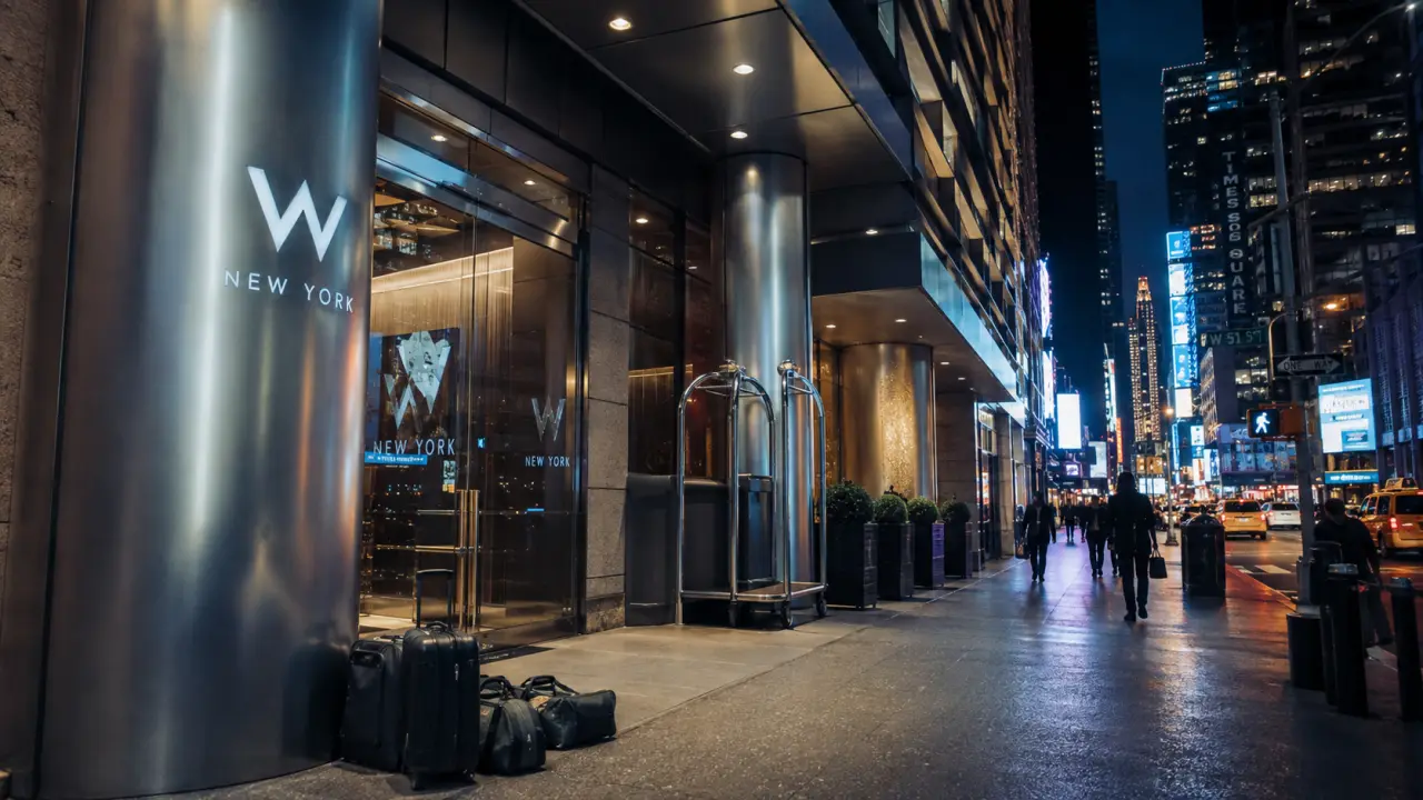 Hôtel W New York à Times Square, entrée moderne