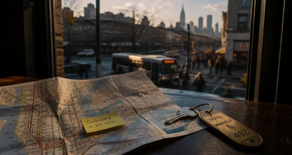 new york hotel guide : clé de chambre près du métro à New York