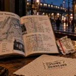 not for tourists guide to new york city sur table avec cartes MTA et ticket métro