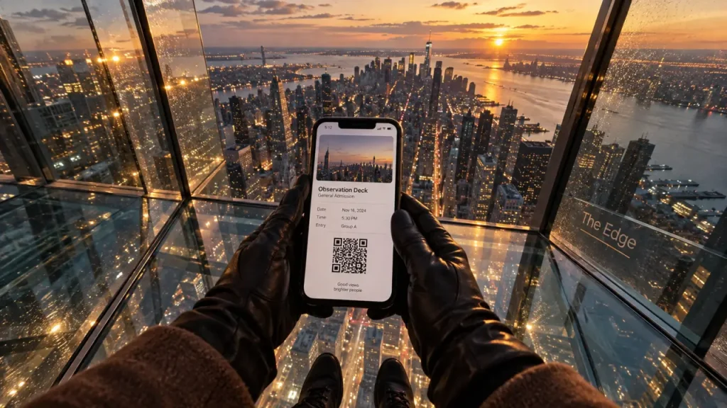 The edge New York GetYourGuide : billet mobile sur la terrasse d’observation à Hudson Yards
