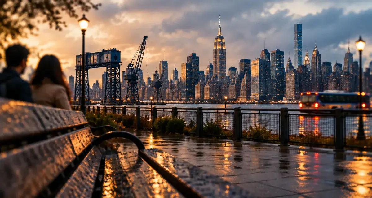 Visiter le Queens New York : vue depuis Long Island City, skyline de Manhattan