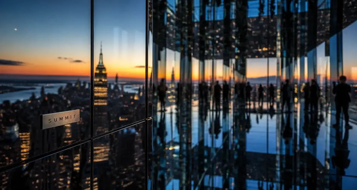 Visiter le summit new york : intérieur des miroirs SUMMIT One Vanderbilt