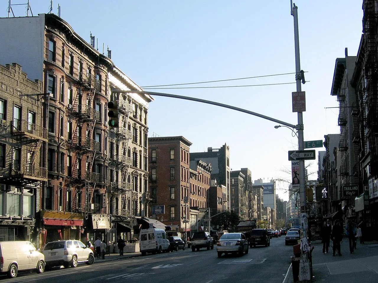 Immeubles et commerces de Second Avenue dans l’East Village