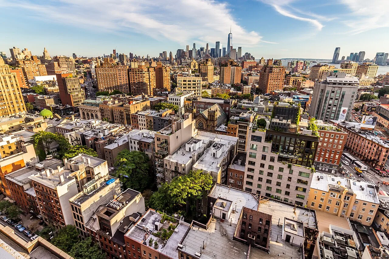Vue d’ensemble des toits de Greenwich Village