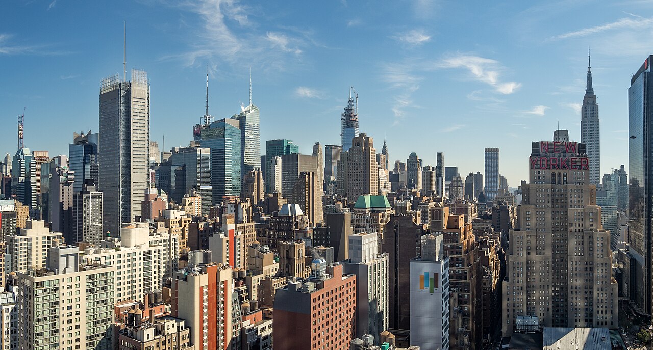 Les gratte-ciel de Midtown vus depuis l’ouest de Manhattan