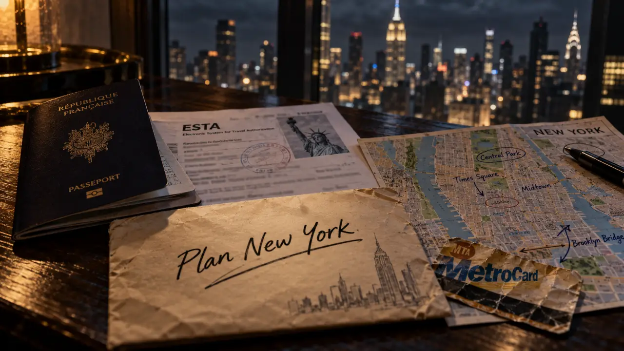 Organisation voyage New York : rétroplanning ESTA oublié et hôtel bien placé
