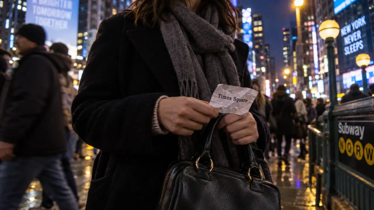 Quartier new york dangereux : foule près de Times Square à Manhattan