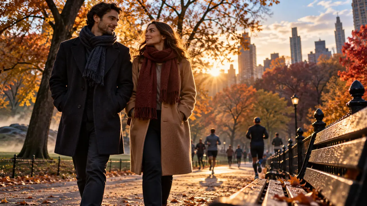 Quelle est la meilleure période pour visiter New York : Central Park en automne, lumière dorée