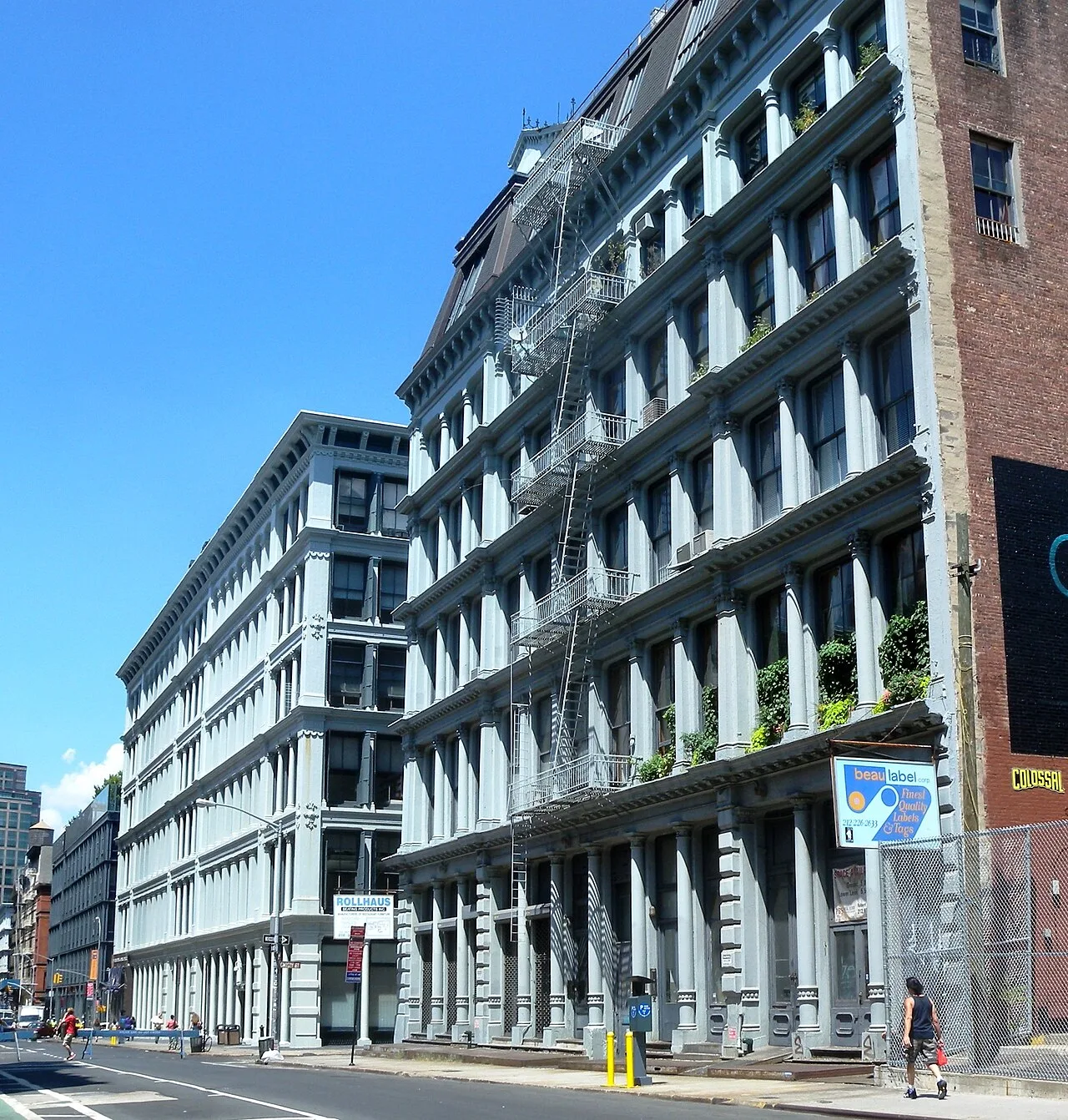 Façades en fonte au carrefour de Grand Street et Crosby Street à SoHo