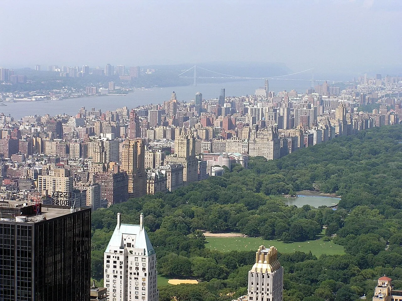 L’Upper West Side et Central Park vus depuis Rockefeller Center