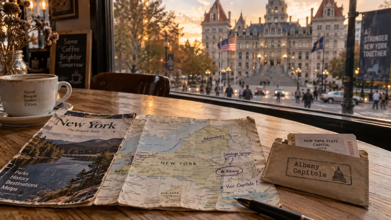Visiter l'état de New York : guide et carte d’Albany Capitole