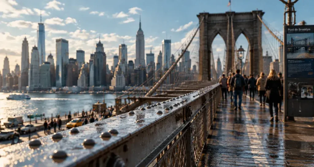 Visiter New York en 1 jour, pont de Brooklyn et skyline Midtown, Empire State Building