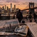 Voyage new york 1 semaine : vue Brooklyn Bridge au crépuscule depuis Brooklyn