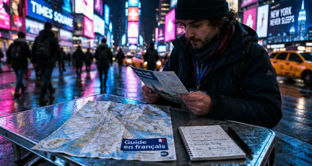 Voyage New York avec guide français à Times Square