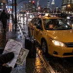 Taxi jaune à New York, voyage en voiture jaune et reçu