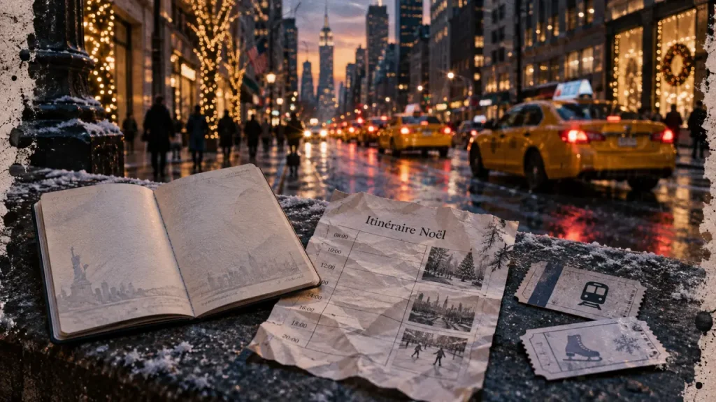 Voyage New York Noël : planning et tickets patinoire, vitrines de Midtown